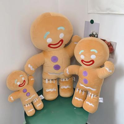 Plush Toy Stuffed Caramel Chocolate Gingerbread Man Cushion Christmas Tree House Bow Ring Decor Xmas Deer