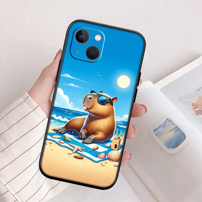 

Cute Capybara Art Shell Phone Case for Samsung Galaxy Note 10 20 S23 S24 S25 Ultra FE Plus Edge Lite A02S A35 A07 A17 Galaxy Note20 Ultra