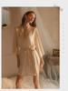 Sexy Ice Ribbon Nightdress & Chest Pad Pajama Set