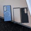 Luxury Leather Magnetic Hinge Phone Case For Samsung Galaxy Fold 7 6 5 4 3 5G Wireless Charge Hard Soft Silicone Bumper Cover