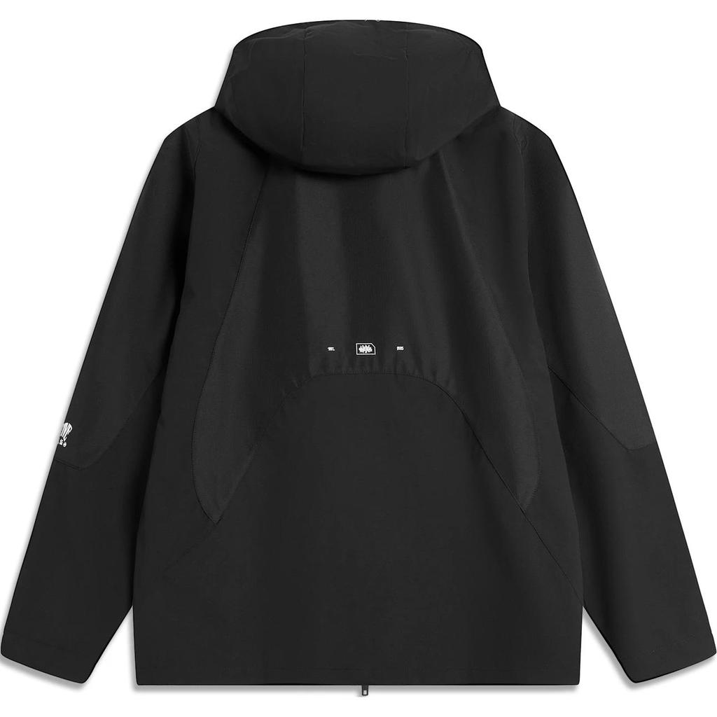 Li-Ning Basketball Series Solid Color Zip-Up Hooded Comfortable Breathable Sports Jacket Men Jacket Black AFDU065-3