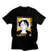One Piece T-shirt - Men's and Women's Black Short Sleeve Summer Male Anime Cartoon Pure Cotton Half Sleeve Shirt - Men's Summ...
