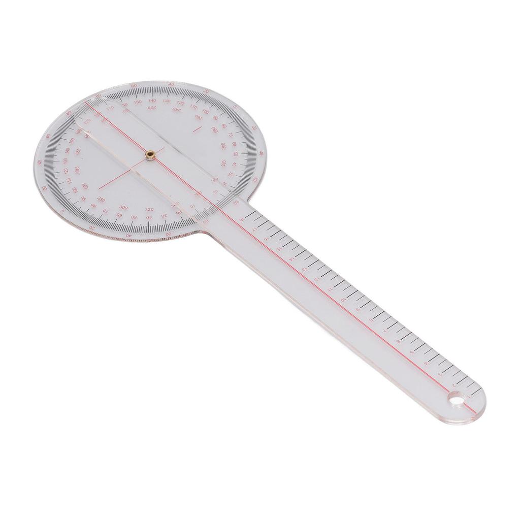 Orthopaedic Use Goniometer 360 Degrees Physical Therapy Angle Protractor Ruler for Knee Joint Elbow Shoulder Large