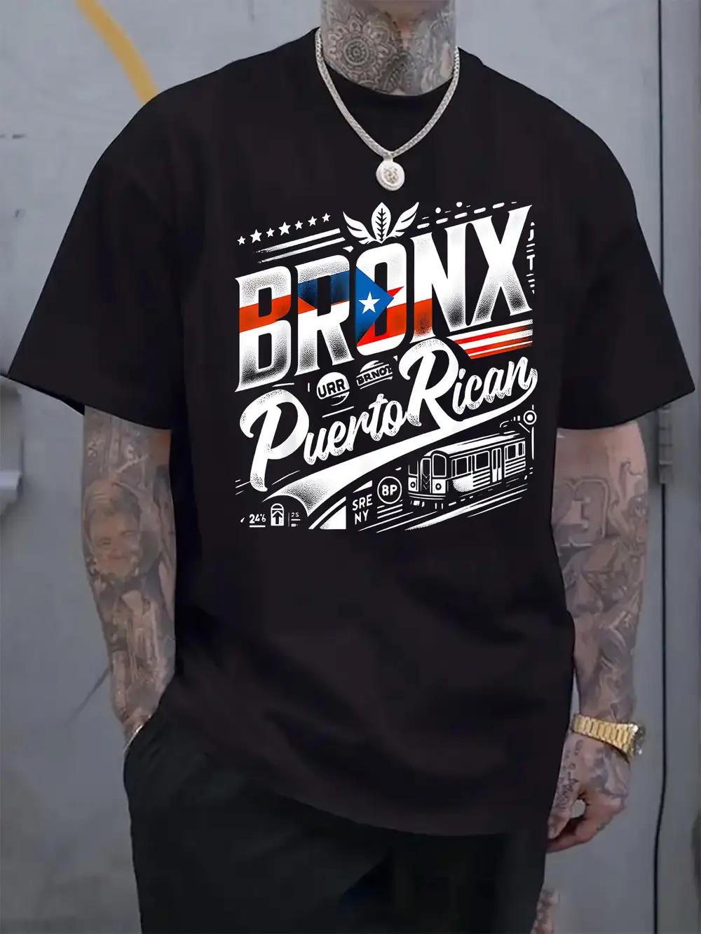 

Bronx Puerto Rican Graphic T-shirt - Casual Crew Neck L