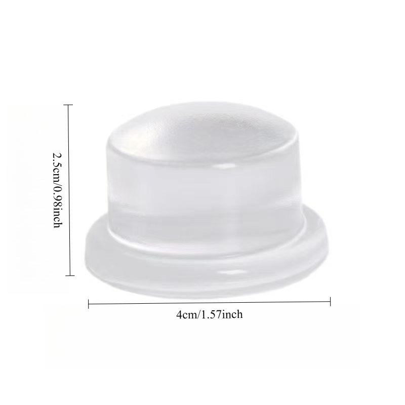 Прозрачный силиконовый дверной стопор, защита стены, бесшумный цилиндрический амортизатор, бампер-отбойник для ручки двери, без сверления, для прихожей дома