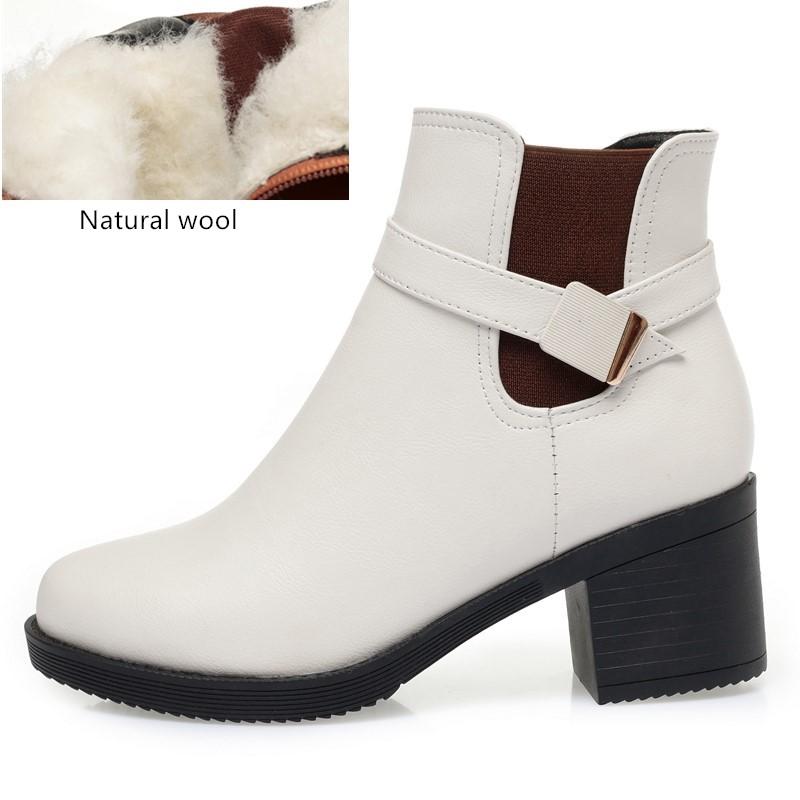 Fashion AIYUQI Women Dress Boots 2025 New Genuine Leather Women Ankle Boots Large Size Natural Wool Women Winter Boots Shoes