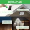 Outdoor Solar Flood Light IP65, Motion Sensor LED, 2250LM 6500K, Dusk To Dawn, Waterproof, Remote Control, Black, for Yard Garde