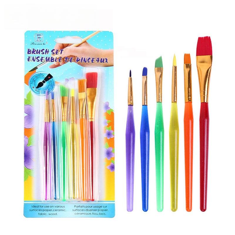 Paint Brushes 6 Pcs Set Oil Painting Watercolor Acrylic Art Drawing Brushes for Art Creation Art Supplies Brush Pen
