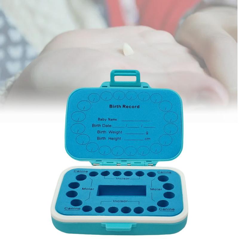 Baby Box Tooth Keepsake Eva Material Teeth Storage For Children Safe Kids Blue