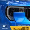 Car Headlight Protective Film For Ford Maverick 2026-2026 Smoke Black Pre Cut Anti-Scratch High-Gloss Vinyl Wrapping Film