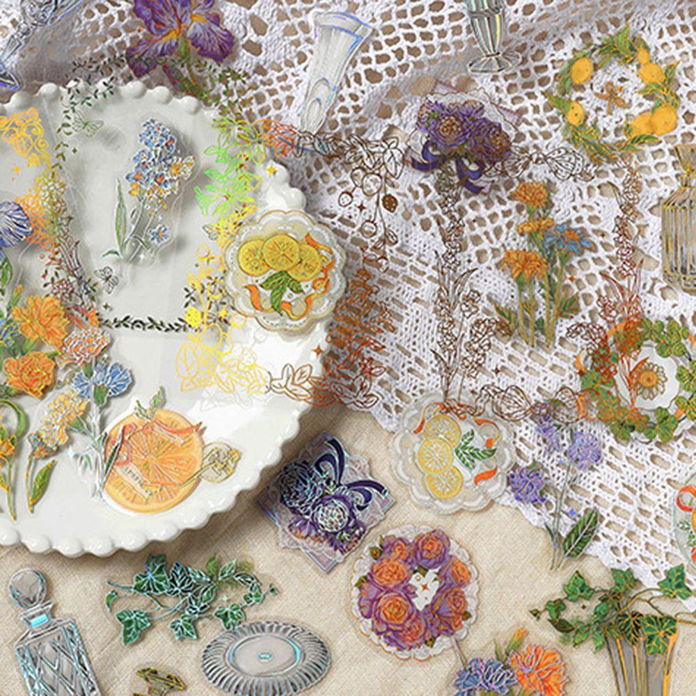 

Decorative Flower Sound DIY Craft Sticker Scrapbooking Stationery Stickers Botanical Stickers