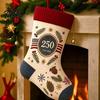 Soft Fabric Gift Bags for Candy USA 250th Anniversary 1776-2026 Embroidered Christmas Stocking, 18 Inch Large Sacks Neighbors Friends Patriotic