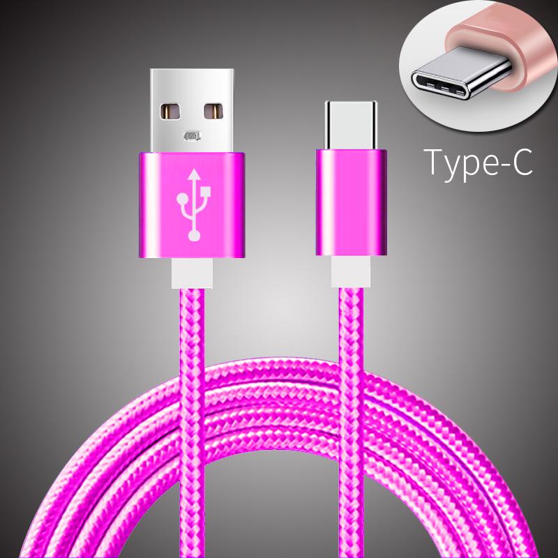 Braided Type-C Fast Charging Nylon Cable for Android - Durable and Tangle-Free
