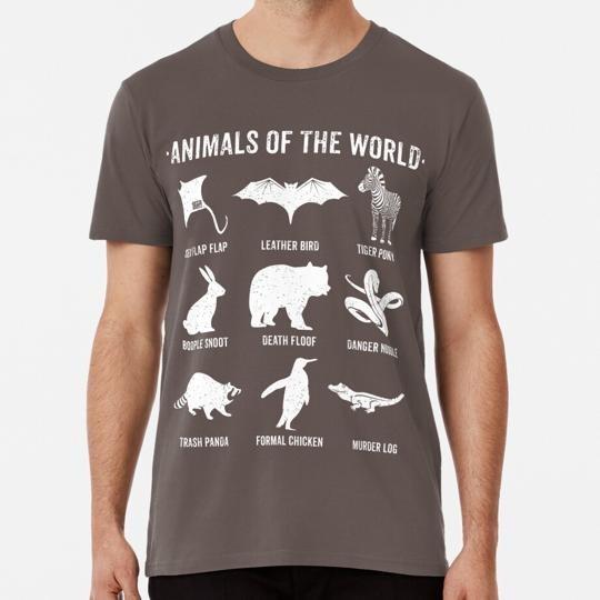Простая винтажная юмористическая футболка с животными, редкие животные, мир, размеры от S до 5XL, сделано в США, унисекс XXL