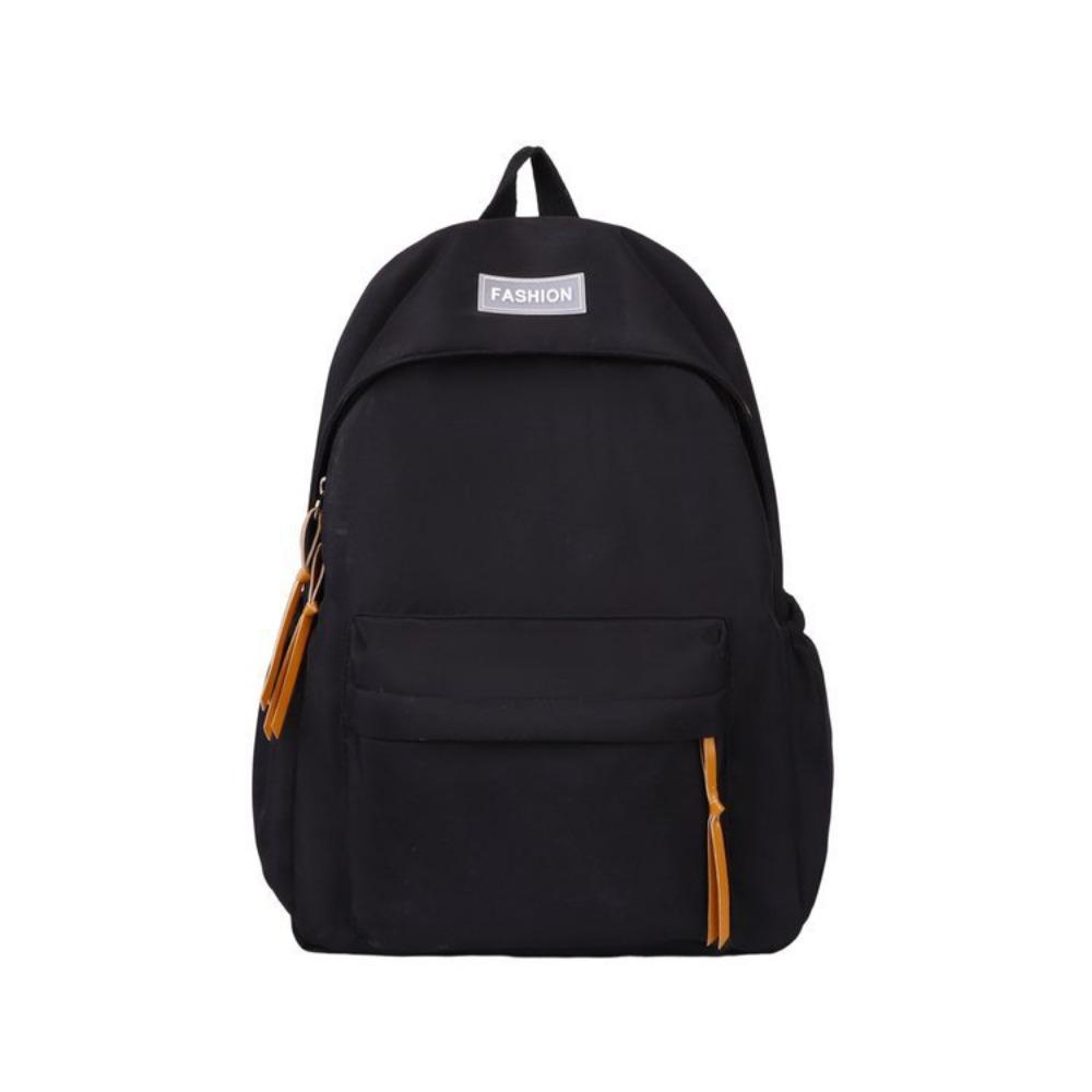 School bag backpack solid color versatile primary and secondary school student bag can be printed college style women's backpack