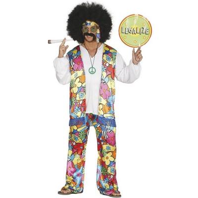Fiestas Guirca Mens Hippie Rainbow Costume Set