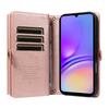For Samsung Galaxy A07 4G/A06 4G/A06 5G Case YIKATU YK-008 Zipper Wallet Leather Phone Cover with Shoulder Strap
