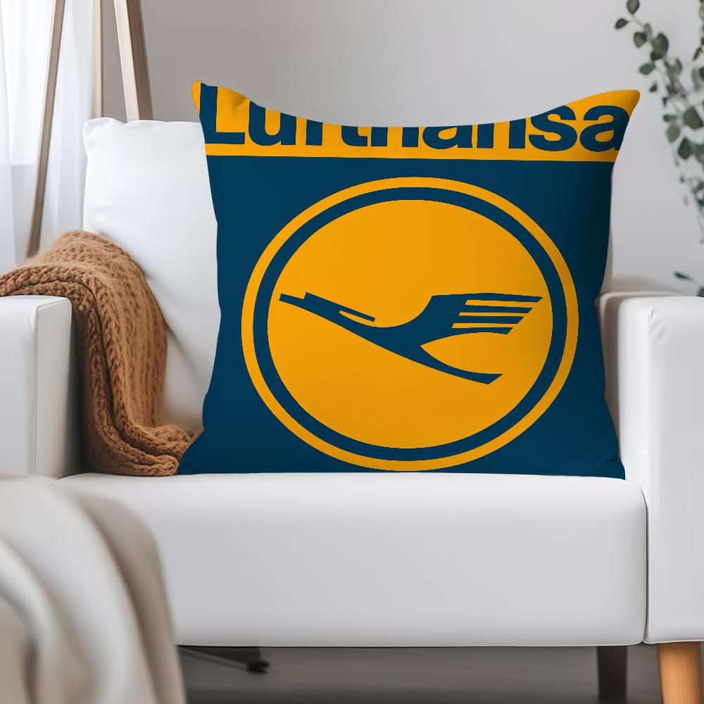 Deutsche L-lufthansa German Pillow Case Applicable Space For Guest Rooms Interiors Cars Office House Decoration