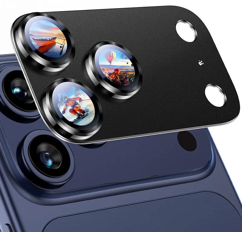 

Premium Phone Lens Protective Fims For iPhone Air /17/ 17 Pro / 17 Pro Max Camera Lens Full Cover Protector Film Metal+Tempered Glass For iPhone Air (For iPhone 17 Air) чёрный