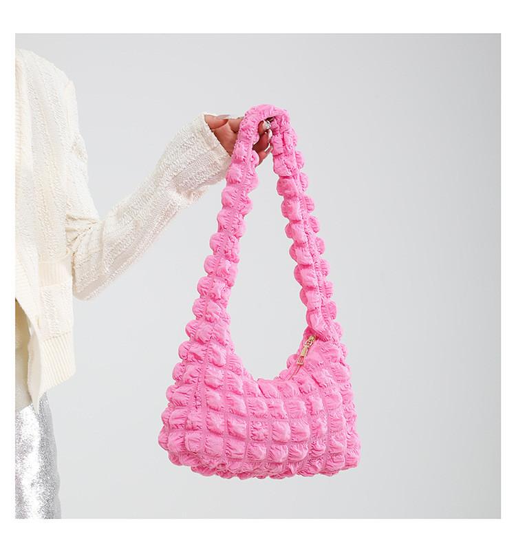Cute Bubble Single Shoulder Bag For Daily Use With Zipper Closure And Polyester Lining