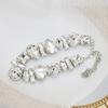 Strass-Halskette Kristall-Choker-Kette Böhmische Geometrische Schlüsselbeinkette Hochzeitsschmuck Braut-Halskette für Frauen Mädchen