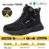 Men's Steel Toe Anti-Puncture Safety Shoes with Smart Button Closure