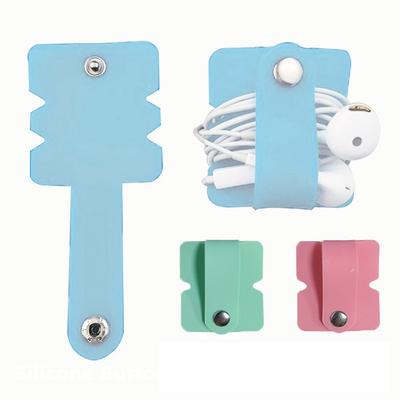 1PC Button Electronic Accessories Storage Business Trips Convenient Lightweight Silicone Organizing Cables
