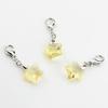 Popular Alloy Earrings Accessories Colorful Five-Pointed Star Pendant Keychain Lobster Clasp Keyring Bag Accessory