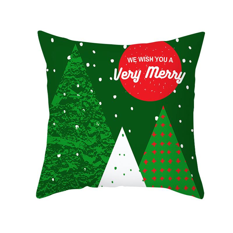 Nordic Christmas Pillowcase Printed Elk Snowflake Sofa Cushion Cover Office Cushion Cover Home