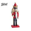Classic Christmas Character Wooden Nutcracker Soldier Figurine Handcrafted Solid Wood Tabletop Ornament Traditional Statue for Holiday Desk