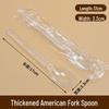 Individually Wrapped Disposable Clear Fork Spoons