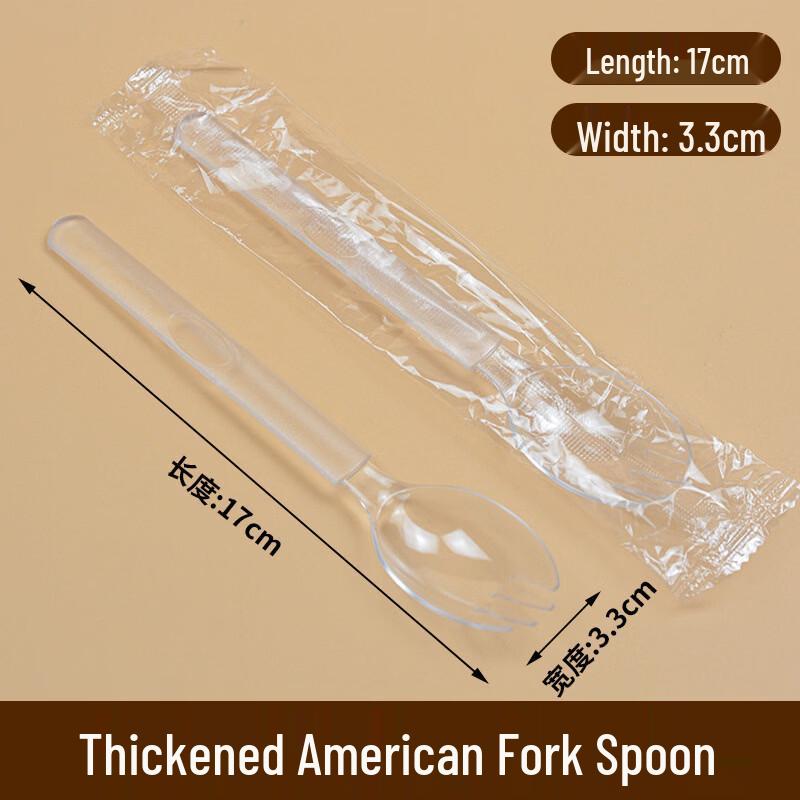 Individually Wrapped Disposable Clear Fork Spoons