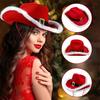 Weihnachts-LED-Cowboyhut Roter Denimhut Weihnachtsmann Weihnachten Freundin Geschenke Neujahr Damen-Weihnachtshut Westlicher Cowgirlhut