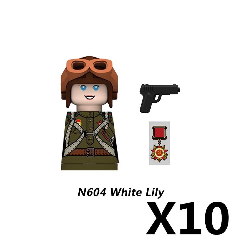 MOC Militär Sowjetischer US-Soldat Figur Baustein Kavallerie Pilot Westlicher Cowboy Detektiv Waffe Schwert Umhang Kinder Spielzeug Geschenk K148