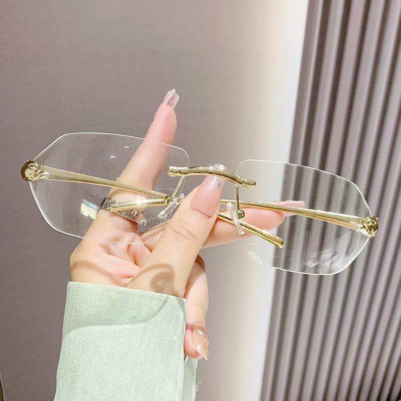 

Солнцезащитные очки JYL TS УФ Без оправы Цвет Леопард Унисекс/81089 B-2208 порошок синий