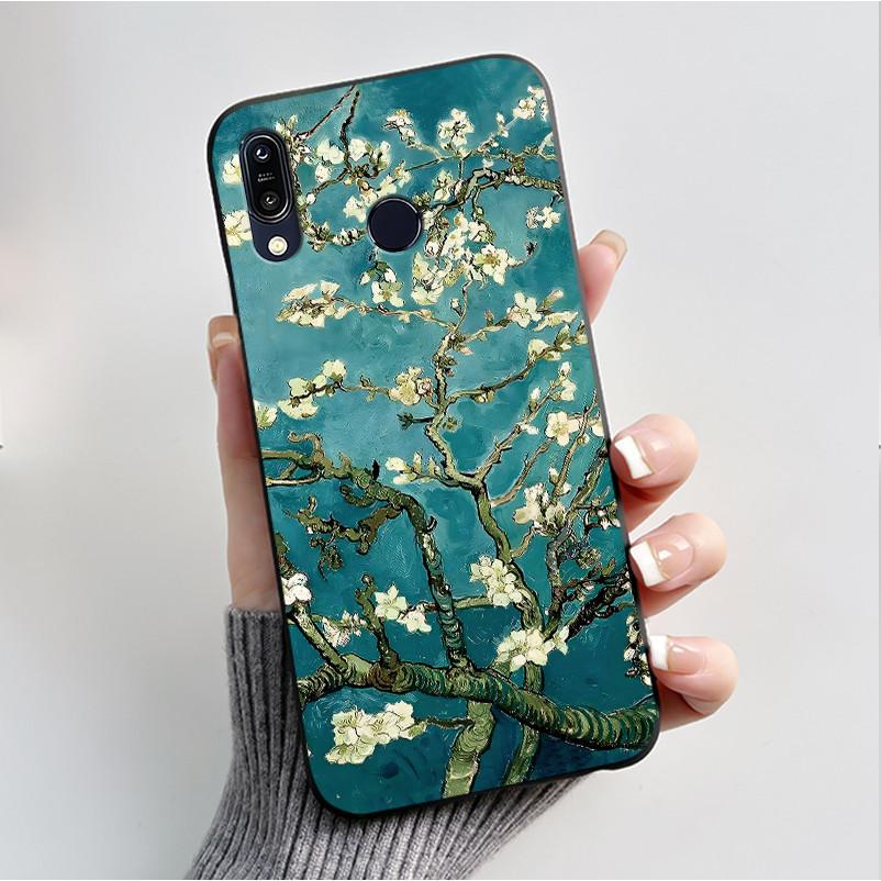 For Asus Zenfone Max (M1) ZB555KL Max Pro (M1) ZB601KL ZB602K Case Soft Silicone Black Cover Cute Flower Cartoon Phone Casing