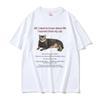 Oversized Red Short-Sleeve T-Shirt Featuring "All I Need to Know About Life I Learned From My Cat" Tabby Cat Life Philosophy Meme Graphic Print