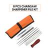8 PCS Chainsaw Sharpener File Kit Hand Tool for Sharpening Electric Chain Saw Includes 5 32 3 16 7 32 Inch Round File,