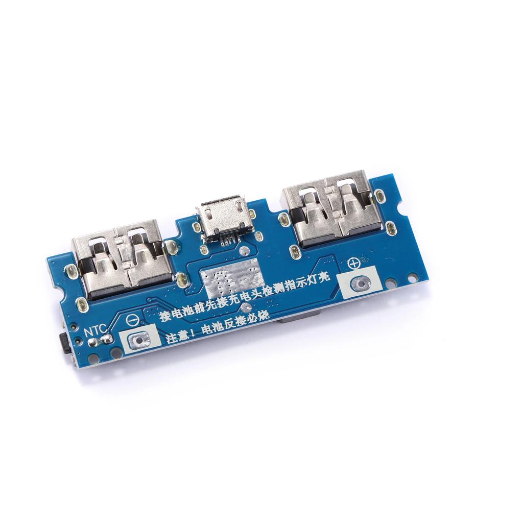 1pcsLithium Battery Charger Board LED Dual USB 5V 2.4A Micro/Type-C USB Mobile Power Bank 18650 Charging Module