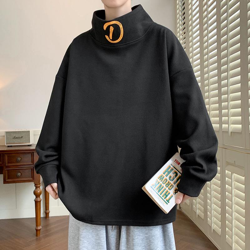 

WASSUPNEST Men s High Neck Autumn Loose Letter Print Hoodie 3XL