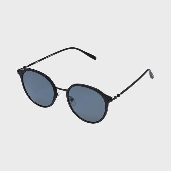 [WOMAN] Round Titanium Combination Sunglasses - Black Polarized HTB11