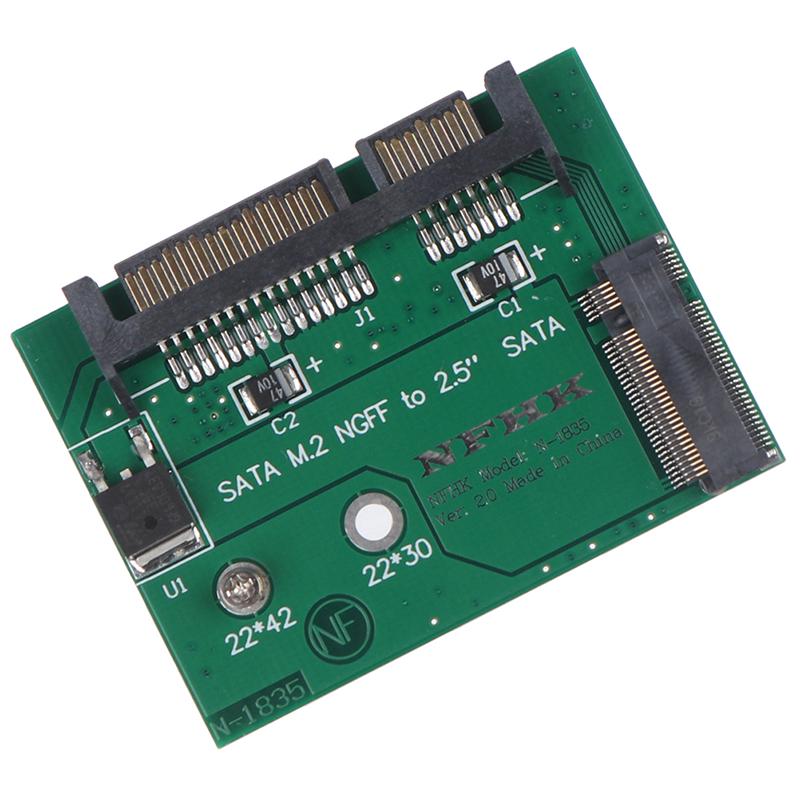 M.2 Ngff Ssd Solid State Hard Disk To Half High 2.5 Inch Sata3 Adapter Card