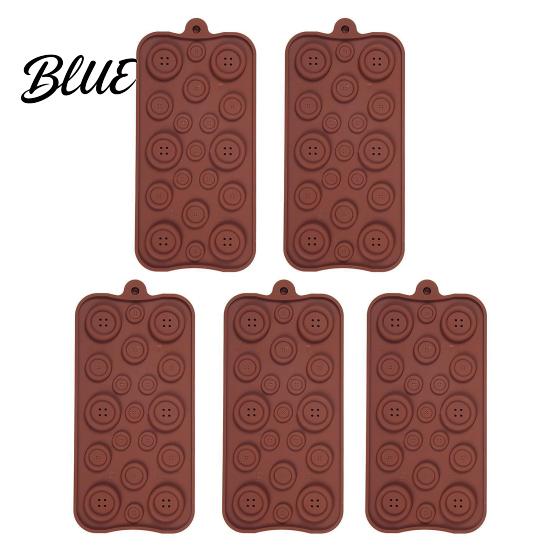 Four Hole Button Shapes 19-Hole Silicone Molds Three Sizes DIY Cake Decorating Tray Handmade Candy Molds Flexible Easy Release Baking Gadgets