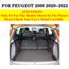 Sinjayer Car Trunk Mat Waterproof AUTO Tail Boot Carpets Flat Side Cargo Cover Pad Liner Fit For Peugeot 2008