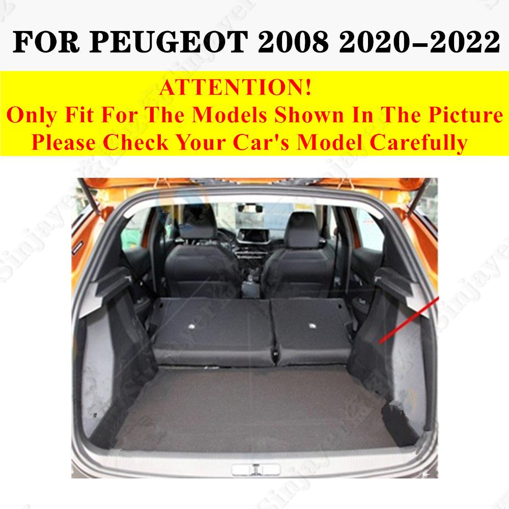 Sinjayer Car Trunk Mat Waterproof AUTO Tail Boot Carpets Flat Side Cargo Cover Pad Liner Fit For Peugeot 2008