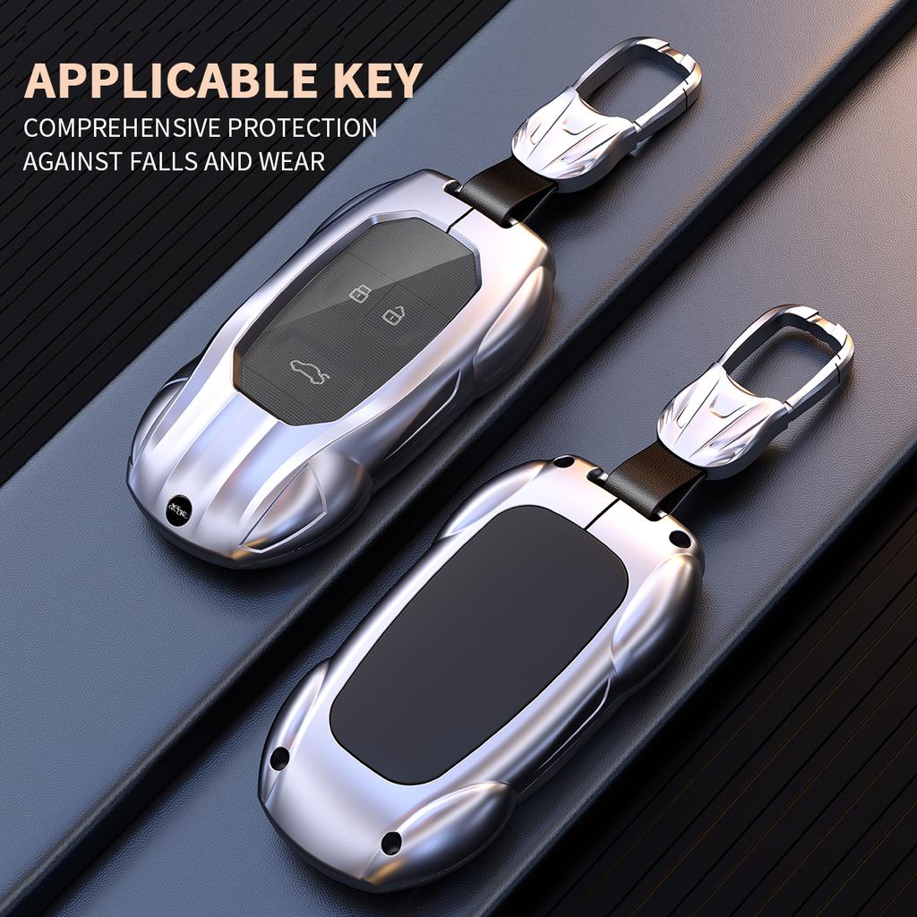 Silicone Car Smart Key Case Cover for Chery Arrizo Tiggo 3 5X 4 8 Glx 7 2019 2020 Protector Keychain Accessories Metal Shell