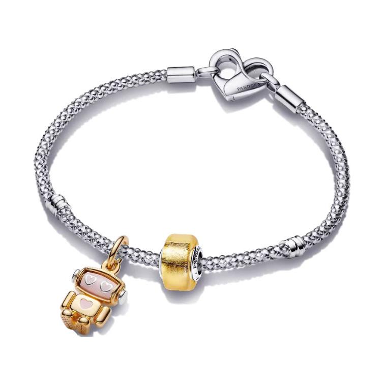 Pandora Expression Robot Edge 925 Silver Bracelet Women bracelet ZT3017 Box,18