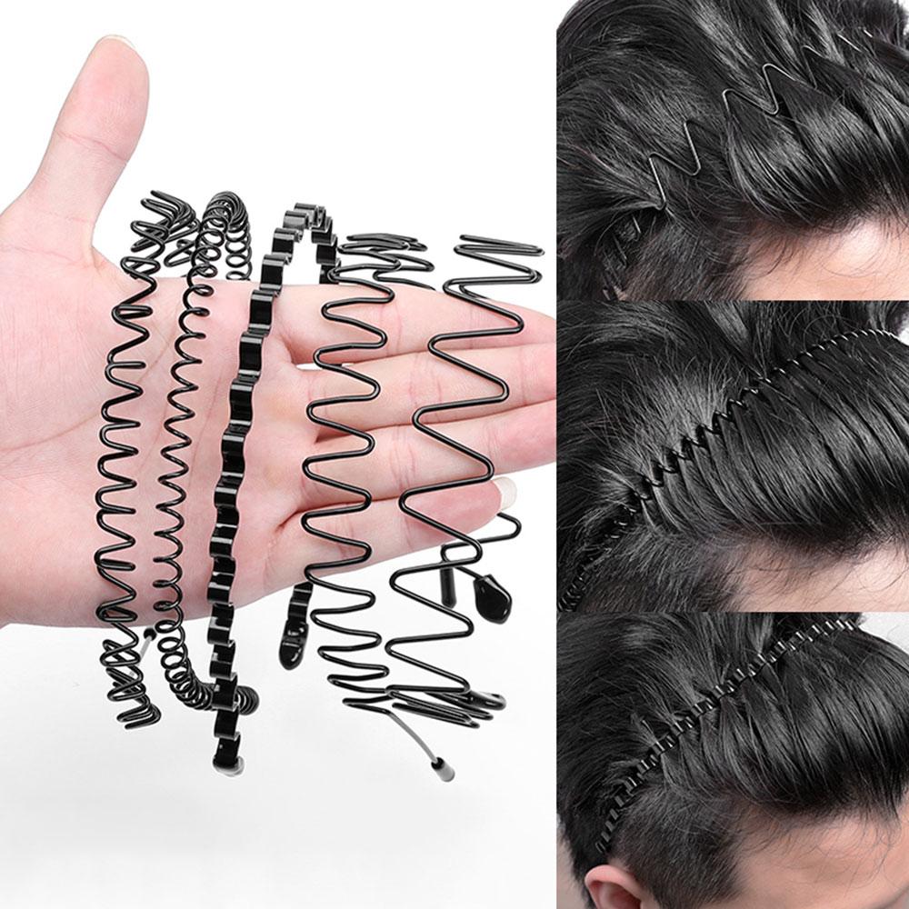 Fashion Wave Hairband for Men Women Korean Hair Hoops Unisex Wavy Hair Head Hoop Band Invisible Hair Clip Hair Accessories 1PCS