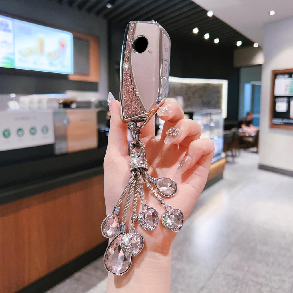 BMW Key Case for New X5L, 5/7 Series, X1, X7, X6, i5/i7/iX/XM with Lanyard