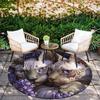 Sphynx Cat and Flowers pattern round rug,Carpet Rug for Living Room Bedroom Sofa Playroom Decor,Non-slip Floor Mat,Holiday Gifts and Birthday Gifts